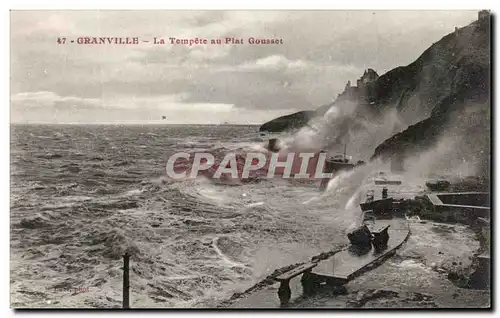 Cartes postales Granville La Tempete au Plat Gousset