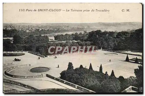 Cartes postales Parc de Saint Cloud La Terrasse prise du Trocadero