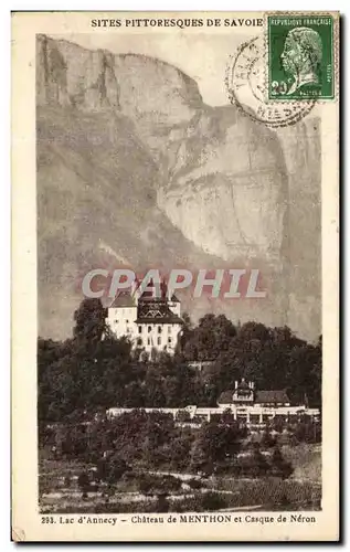 Cartes postales Lac d&#39Annecy Chateau de Menthon et Casque de Neron