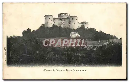 Cartes postales Chateau de Coucy Vue prise au levant