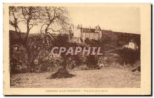 Cartes postales Chateau de La Rochepot Vue prise de la Plaine