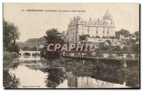 Ansichtskarte AK Chateaudun Le Chateau Vue prise en aval du Loir