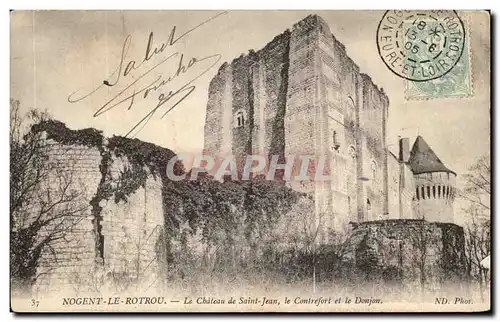 Cartes postales Nogent Le Rotrou Le Chateau De Saint Jean Le Contrefort Et Le Donjon