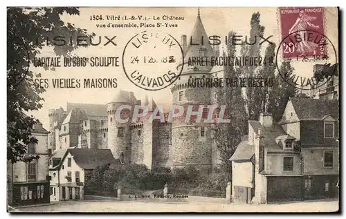 Cartes postales Vitre Le Chateau Vue d&#39Ensemble Place St Yves