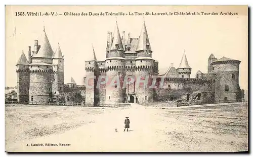 Ansichtskarte AK Vitre Chateau Des Ducs De Tremoille La Tour St Laurent Le Chatelet Et La Tour Des Archives