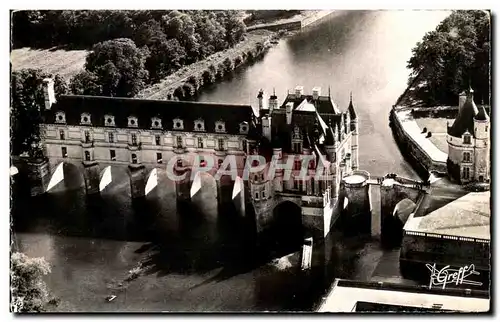 Ansichtskarte AK Touraine Chateau De Chenonceaux Vue Aerienne Facade