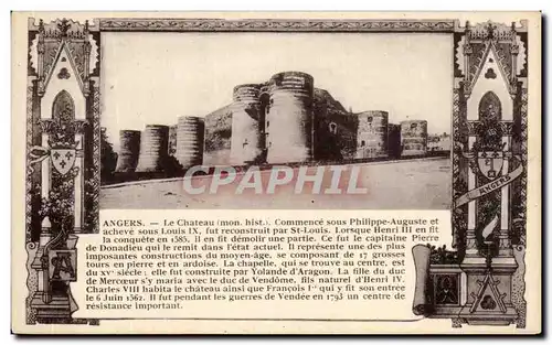 Cartes postales Angers Le Chateau Commence sous Philippe Auguste et acheve sous Louis fut