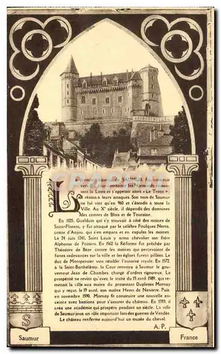 Cartes postales Saumur Chateau