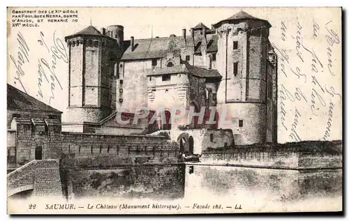 Cartes postales Saumur Le Chateau Facade Sad