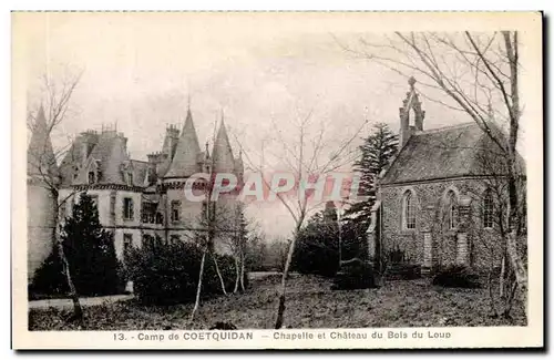 Cartes postales Camp de Coetquidan Chapelle et Chateau du Bois du Loup