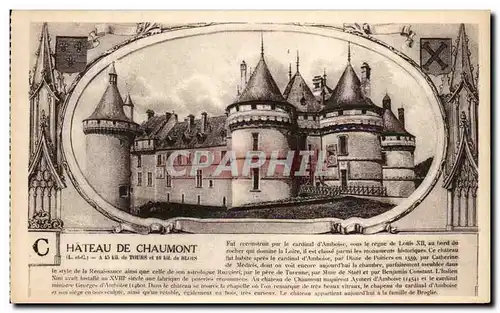 Cartes postales chateau De Chaumont