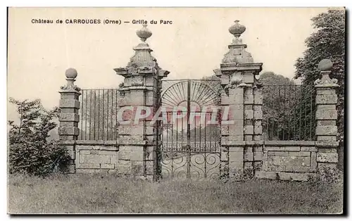 Cartes postales Chateau de Carrouges Grille du Parc