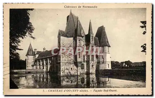 Ansichtskarte AK Environs de Normandie Chateau d&#39Oo Facade Sud Ouest