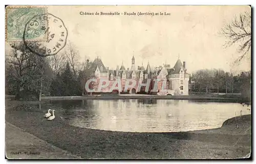 Cartes postales Chateau de Bonnetable Facade et le Lac