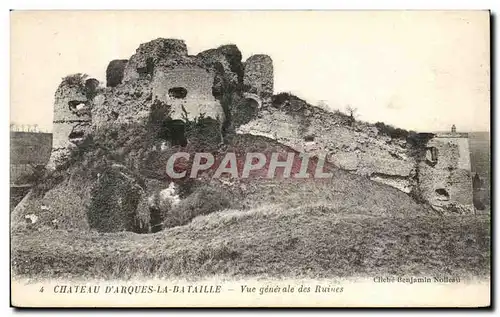 Cartes postales Chateau D&#39Arques La Bataille Vue generale des Ruines