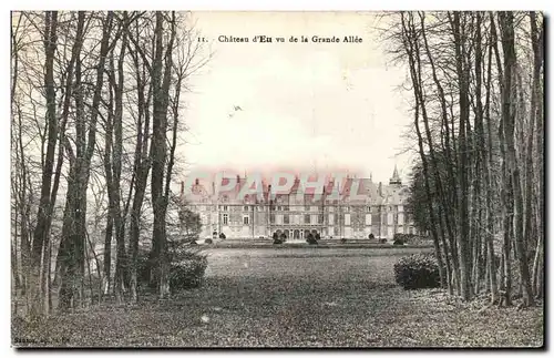 Cartes postales Chateau d&#39Eu vu de la Grande Allee