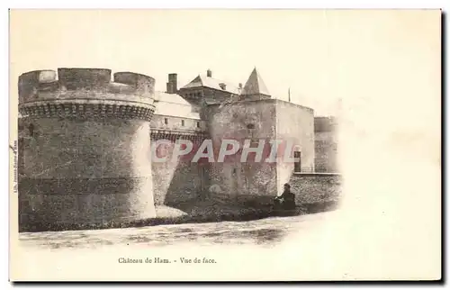 Cartes postales Chateau de Ham Vue de face