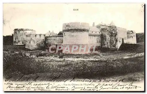Cartes postales Ham Vue du chateau de l'esplanade