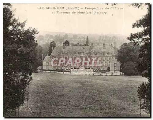 Ansichtskarte AK Les Mesnuls Perspective Du Chateau Et environs De Montfort l&#39amaury