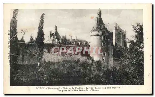 Cartes postales Bonnes Le Chateau De Touftou La Tour Saint Jean Et Le Donjon Vue Prise De La Rive Droite De La V