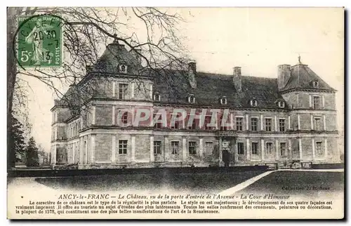 Cartes postales ancy Le Franc Le Chateau Vu De La Porte d&#39Entree De l&#39Avenue La Cour d&#39Honneur