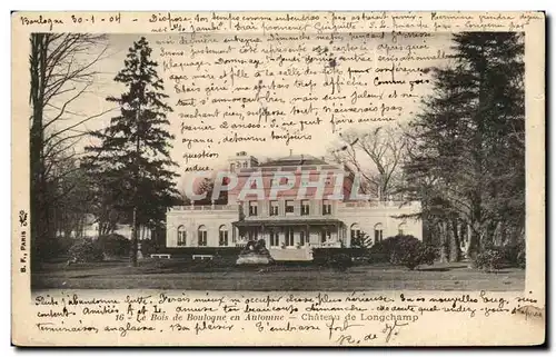 Cartes postales Le Bois De Boulogne En Antomne chateau De Longchamp