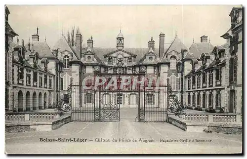 Cartes postales Boissy Saint leger Chateau du prince de Wagram facade et grille d'honneur