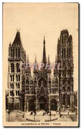 Cartes postales Cathedrale de Rouen Facade