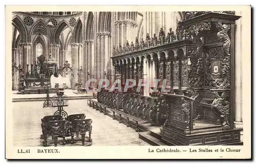 Ansichtskarte AK Bayeux La Cathedrale Les Stalles et le Choeur