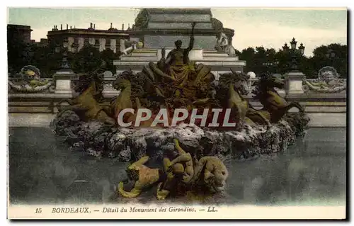 Cartes postales Bordeaux Detail du Monument des Girondins