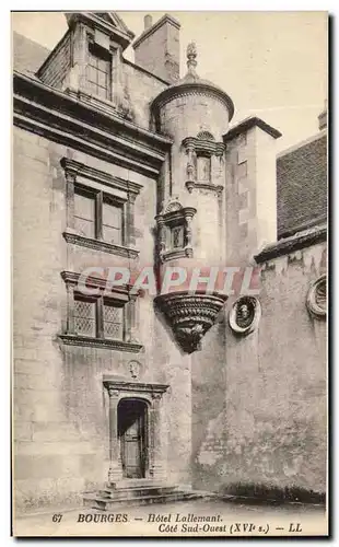 Cartes postales Bourges Hotel Lallemant Cote Sud Ouest