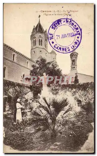 Cartes postales Cannes St Honnorat Eglise et le Vieux Cloitre