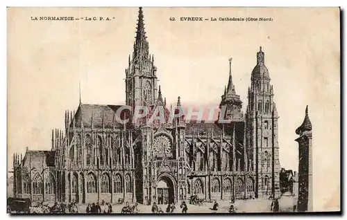 Ansichtskarte AK La Normandie Evreux La Cathedrale