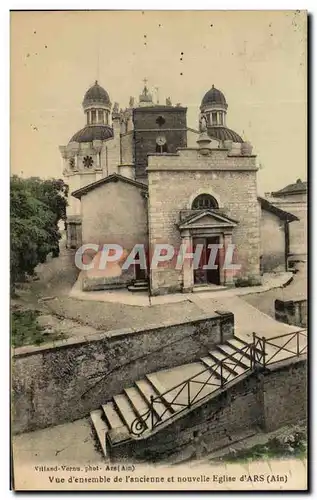 Ansichtskarte AK Ars Vue d&#39ensemble de I&#39Ancienne et nouvelle Eglise d&#39Ars