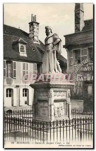 Cartes postales Bourges Statue de Jacques Coeur