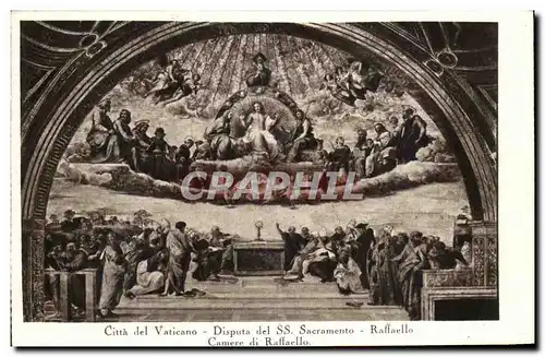 Cartes postales Citta del Vaticano Disputa del Sacramento Raffacllo Camerc di Raffacllo