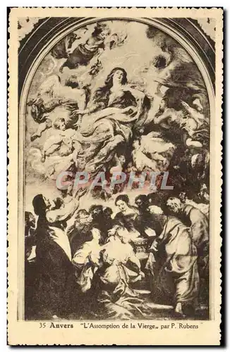 Cartes postales Anvers L&#39Assomption De La Vierge Par Rubens