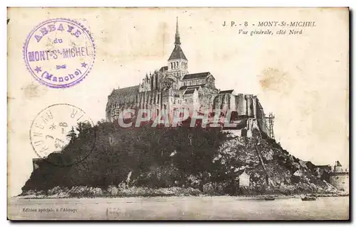 Cartes postales Mont St Michel Vue Generale Cote Nord