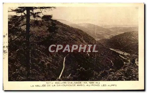 Cartes postales Ballon d&#39Alsace La Vallee de la Savoureuse Avec Au Fond Les Alpes