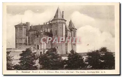 Ansichtskarte AK Saumur Le Chateau Cote Sud