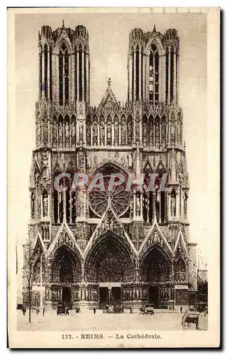 Cartes postales Reims La Cathedrale