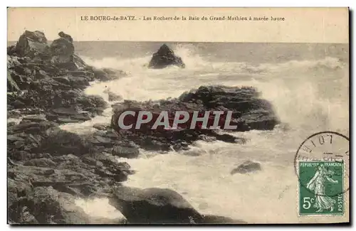 Ansichtskarte AK Le Bourg de Batz Les Rochers de la Baie du Grand Mathieu a maree haute