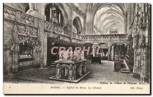 Cartes postales Eglise de Brou Figure Le Choeur