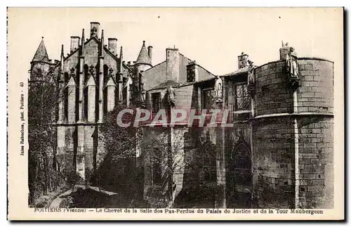 Cartes postales Poitiers Le Chevet de la Salle des Pas Perdus du Palais de Justice et de la Tour Maubergeon