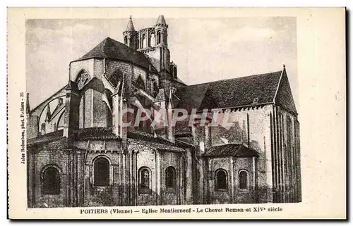 Cartes postales Poitiers Eglise Montierneuf Le Chevet Roman