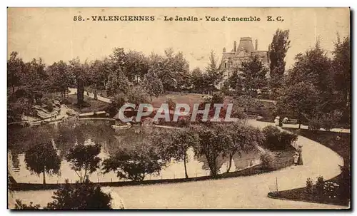 Cartes postales Valenciennes Le jardin vue d'ensemble