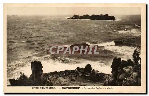 Cartes postales Cote D&#39Emeraude Rotheneuf Entree des Rochers Sculptes