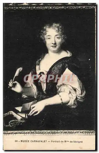 Cartes postales Musee Carnavalet Portrait de Mme Sevigne