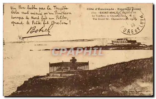 Cartes postales Saint Malo Le Grand Be Le Tombeau de Chateaubriand