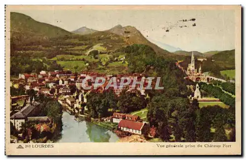 Cartes postales Lourdes Vue generale prise du Chateau Fort